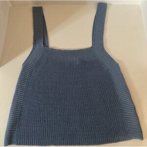 Zara Blue Knit Sweater Tank Top Size‎ Small